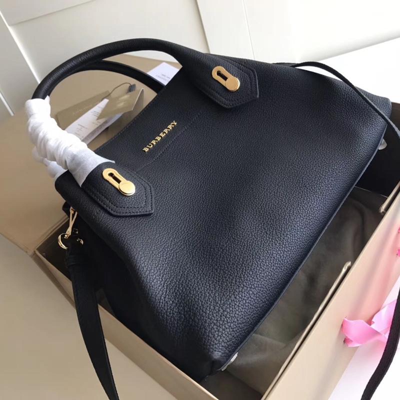 Burberry Handbags 80855151 Full skin lychee grain black